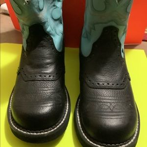 Black /Lt. Blue Justin Gypsy Boots